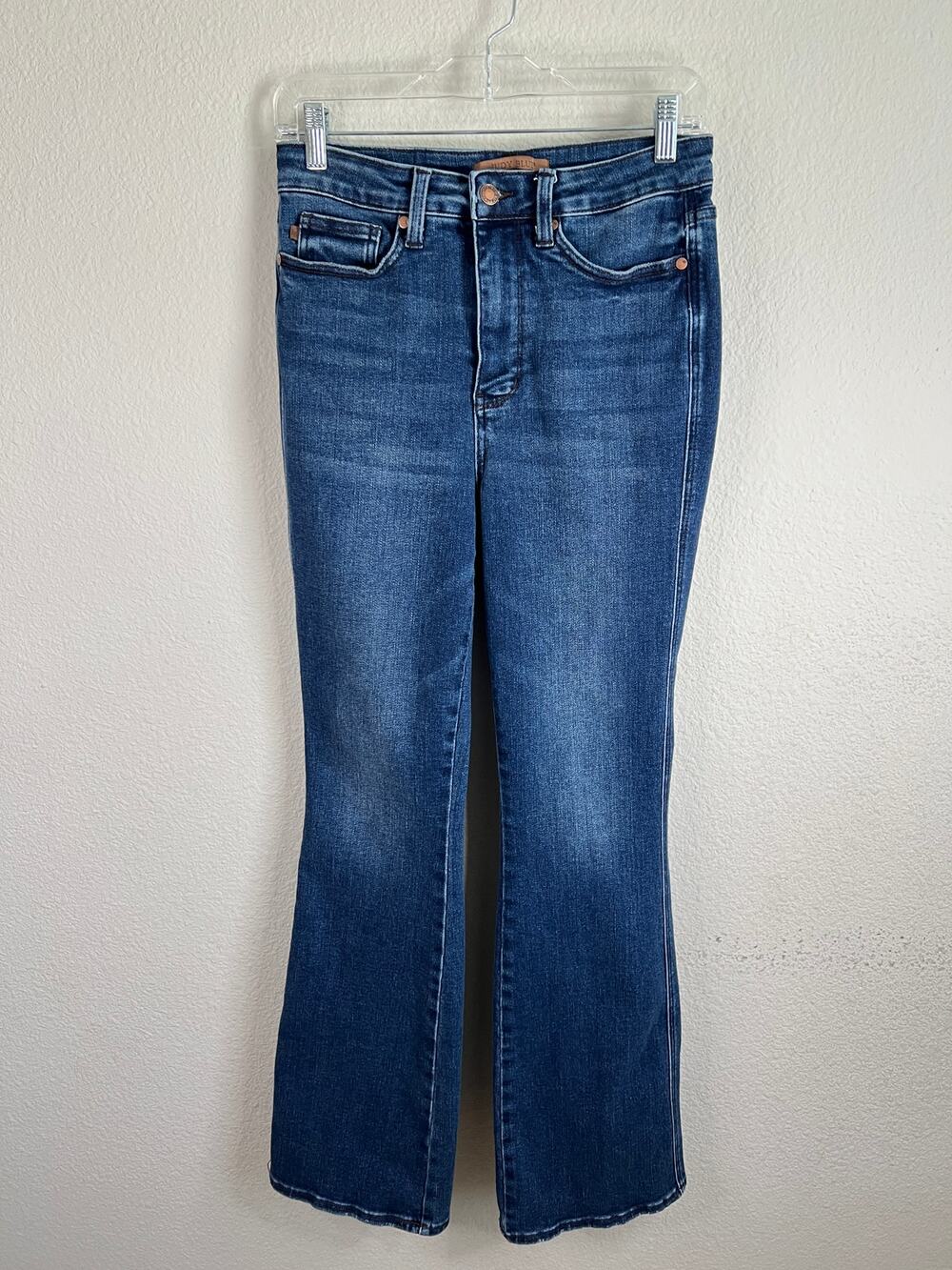Judy Blue High Waist Tummy Control Bootcut Jeans Women's 7/28 Dark Wash Stretch